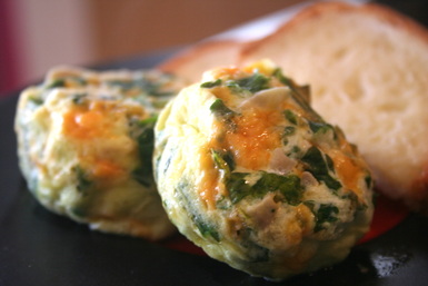 Poached Egg Omlette Bites