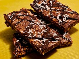 Chocolate Almond Peanut Butter Bars