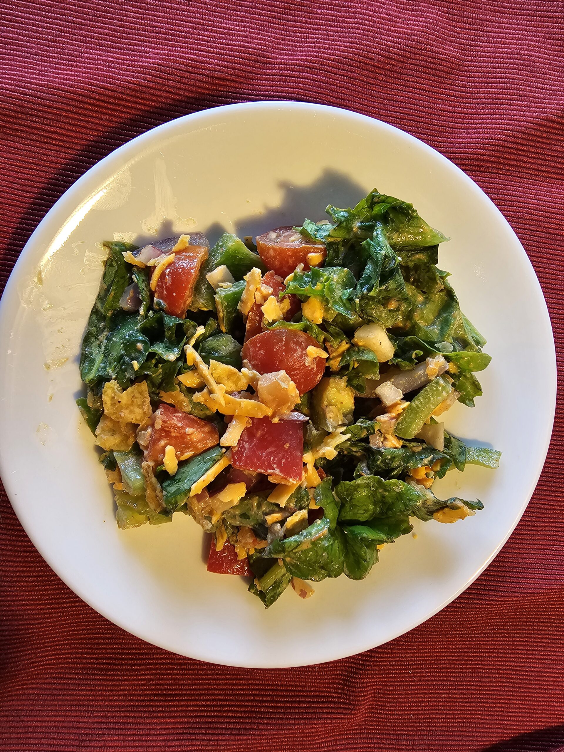 Easy Gluten Free Taco Salad with Creamy  Salsa Dressing